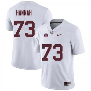 NCAA Men's Alabama Crimson Tide #73 John Hannah Stitched College Nike Authentic White Football Jersey KZ17T07VO